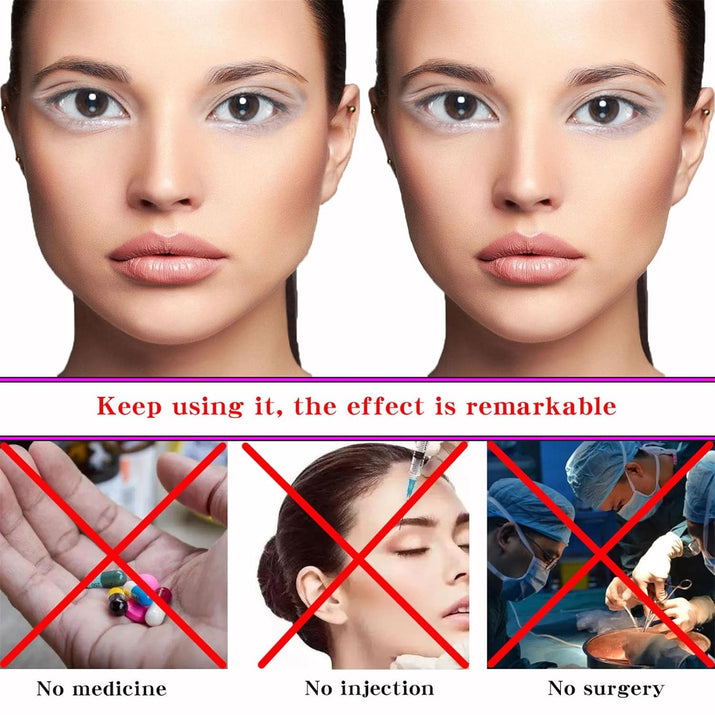 Silicone V-Line Lifting Chin Strap and Jaw Exerciser Mask in Black