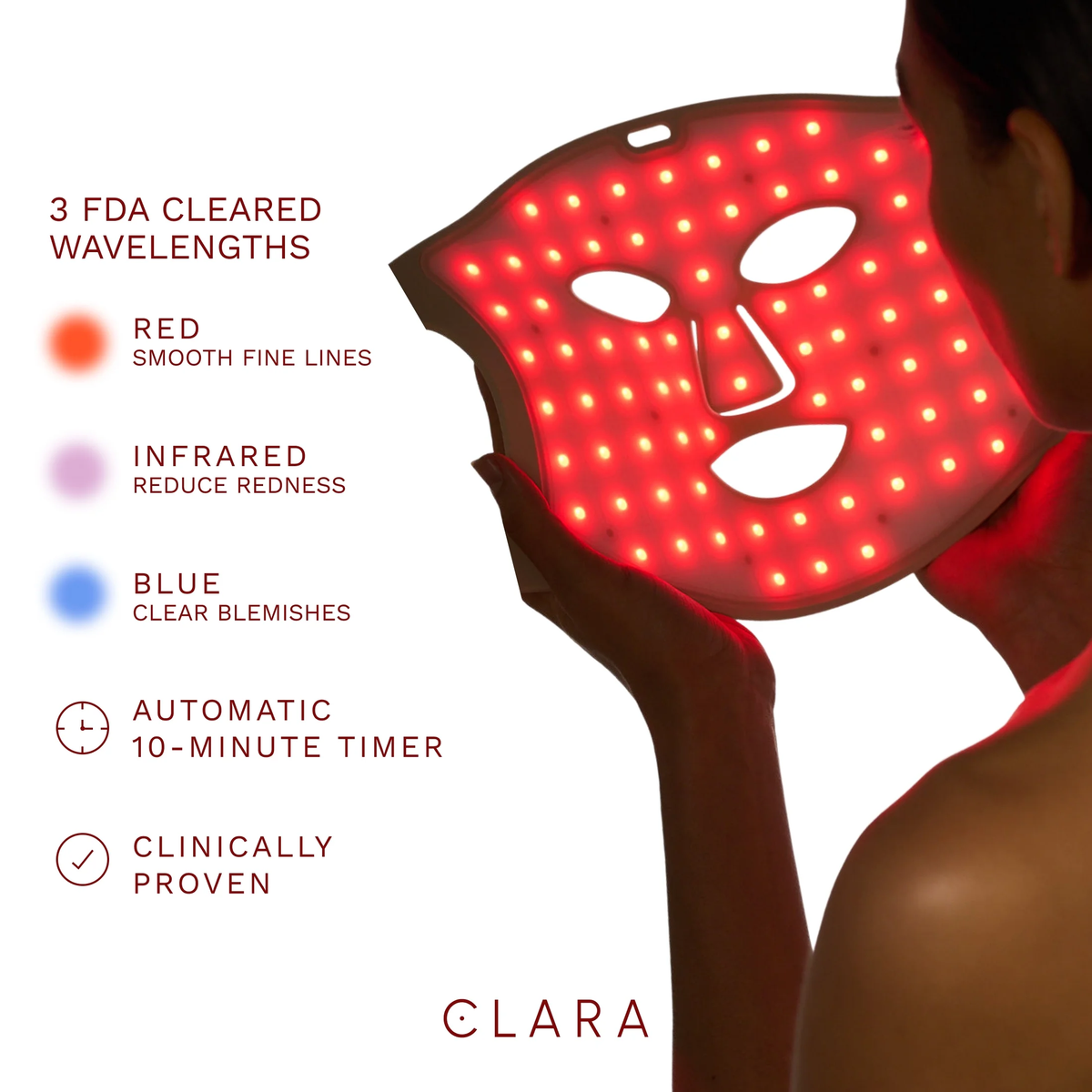 Red Light Therapy LED Face Mask, Silicone, Adjustable, Collagen Boosting Anti-Aging for Radiant Skin