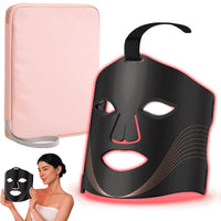 Red Light Therapy for Face, 6 Light Modes Portable Led Face Mask Light Therapy, near Infrared 850 Red Light, 400 LED Beads, Timing Function, Skincare at Home & Travel